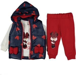 Bullt Mickey Şişme Yelekli 3 Lü Lüx Bebek Takım Toka Hediyeli Kırmızı