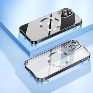 M.TK Moveteck Apple iPhone 11 Pro Max Uyumlu Kılıf Kamera Korumalı Metalik Parlak Renkli Magsafe Wireless Şarj Case