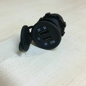 USB Şarj Soket 5V 2.1A Vidalı Tip USB Adaptör Araç USB Şarj Çıkış Çakmak 2 Li USB Şarz Soketi
