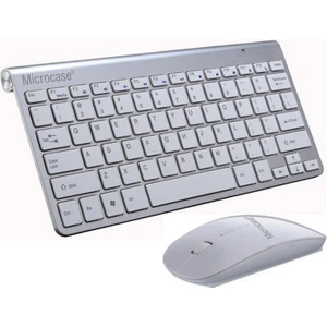 2.4 Ghz Wireless Kablosuz Slim Klavye ve Mouse Seti + Türkçe Klavye Etiketi - AL2770 Gümüş