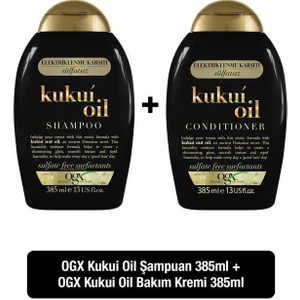 OGX Kukui Oil Sülfatsız Şampuan 385 Ml+ Sülfatsız Bakım Kremi 385 ml