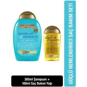 OGX Argan Oil of Morocco Sülfatsız Şampuan 385 ml + Yağ 100 ml