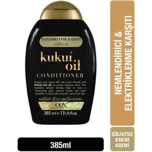 OGX Kukui Fındığı Yağı İçeren Sülfatsız Nemlendirici Saç Kremi 385 ml – Kuru ve Kabaran Saçlar İçin Elektriklenme Karşıtı Günlük Bakım