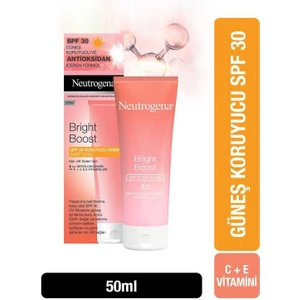 Neutrogena Bright Boost Spf 30 yüz güneş kremi içeren koruyucu Krem 50ml