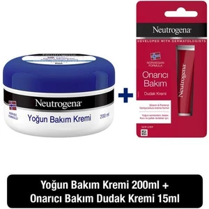 Yoğun Bakım Kremi 200 ml+ Neutrogena Onarıcı Bakım Dudak Kremi 15 ml