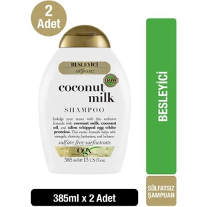 OGX Coconut Milk Sülfatsız Şampuan 385 ml x2