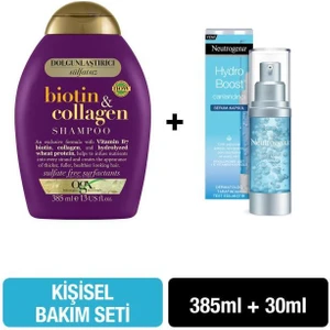 Dolgunlaştırıcı Sülfatsiz Şampuan Biotin Kolajen 0.385 lt + Neutrogena Hydro Boost Canlandırıcı Serum Kapsül 30 Ml Hediyeli