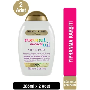 OGX Coconut Miracle Oil Sülfatsız Şampuan 385 ml x2