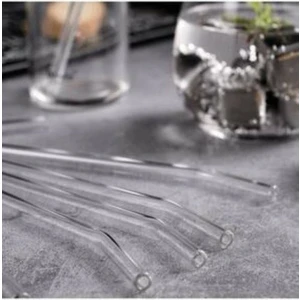 ÖZ Ticaret Öz Trend Şeffaf 6'lı Cam Düz Pipet Sağlıklı Cam Pipet