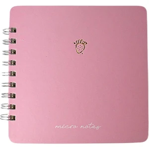 Micro Notes 100 Yaprak Çizgili Defter 16 x 16 cm Pastel Pembe