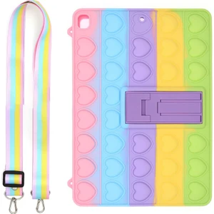 Apple iPad 10.2 8.Nesil ile Uyumlu Kılıf Popit Tablet Kılıfı Askılı Standlı A2270 A2428 A2429