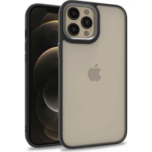 Apple iPhone 12 Pro Max Kılıf Kamera Nikelaj Kenar Renkli Kapak