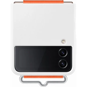 Galaxy Z Flip 4 Kordonlu Silikon Kılıf - Beyaz - EF-GF721TWEGWW
