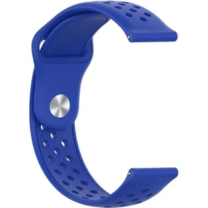 Amazfit Bip U - Bip U Pro Için Delikli Silikon Kordon Koyu Mavi