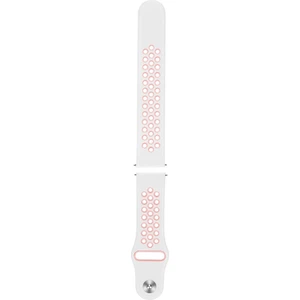 Amazfit Bip U - Bip U Pro Için Delikli Silikon Kordon Kayış Beyaz Pembe