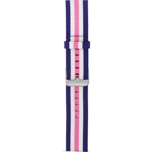 Honor Watch Gs Pro Için Pantheon Şeritli Kordon Lacivert Beyaz Pembe