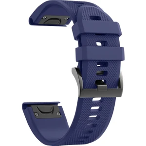 Garmin Fenix 5s - 5s Plus - 5s Sapphire Için Quick Fit Özellikli Silikon Kordon Lacivert