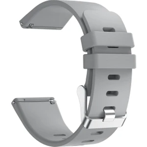 Fitbit Versa 2 - Versa Lite Small Beden(S Sıze) Için Silikon Kordon Kayış Gri