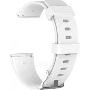 Fitbit Versa 2 - Versa Lite Small Beden(S Sıze) Için Silikon Kordon Kayış Beyaz