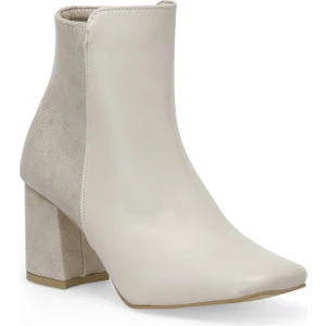 Arun 2pr Bej Kadın Topuklu Bot