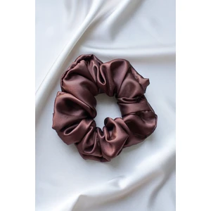 Kahverengi Saten Saç Lastik Toka