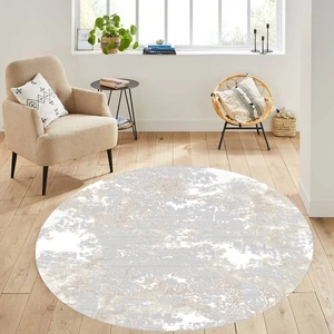 Rovigo Home Dijital Baskı Yıkanabilir Kaymaz Taban Yuvarlak Salon Halısı RVG7296-SD315