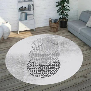 Rovigo Home Dijital Baskı Yıkanabilir Kaymaz Taban Yuvarlak Salon Halısı RVG7314-SD392