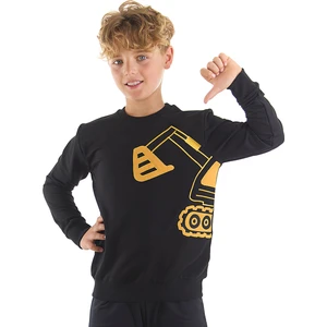 Kepçe Erkek Çocuk Siyah Sweatshirt