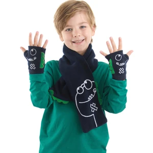 Tırtır Dino Erkek Çocuk Atkı - Eldiven Takım