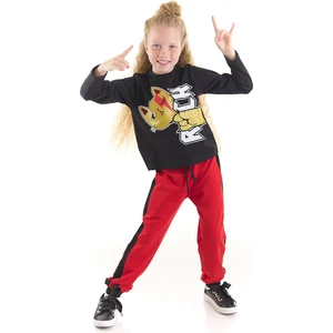 MSHB&G Rock Kedi Kız Çocuk Pantolon T-shirt Takım