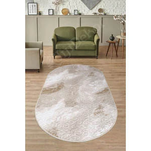 Diji Dekor Delüxe Halı Devetüyü Saçaksız Deri Taban Oval Halı Yeni Kabartmalı Model Salon Halısı