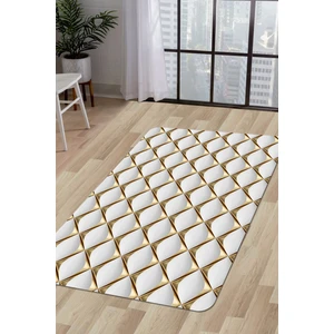 Diji Dekor KY7059 Gold Saçaksız Dijital Halı Kaymaz Yıkanabilir Oda Mutfak Koridor Salon Halısı