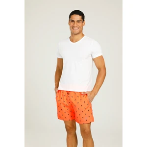 CT487 Flamıngo Swım Short Neon Coral Erkek Deniz Şortu
