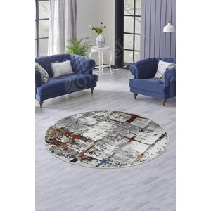 Diji Dekor KY7005 Multi Saçaksız Dijital Yuvarlak Halı Kaymaz Yıkanabilir Mutfak Antre Salon Halısı