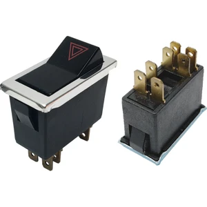Universal Sinyal Flaşör Düğmesi Anahtarı 7 Pin Rocker Switch - 7700557581/7700646224 /7700646226