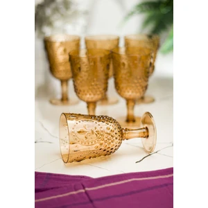 EW's Kitchenware Akrilik Bal 6 Lı Ayaklı Bardak & Su Meşrubat Kadeh Kahve Yanı Bardağı 450 ml ( Cam Değildir )