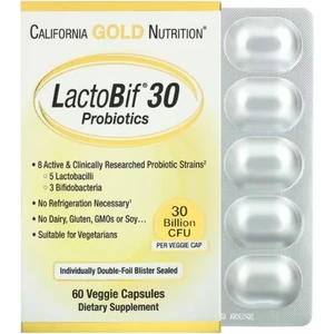 California Gold Nutrition California Gold Nutrition, Lactobif Probiotics, 30 Billion Cfu, 60 Vegi Kapsül