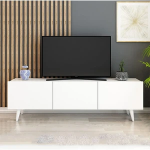 İzco Design Ice Tv Ünitesi 150 cm 3 Kapaklı Tv Sehpası Beyaz