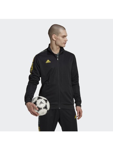 Adidas men's tiro sales metallic track jacket