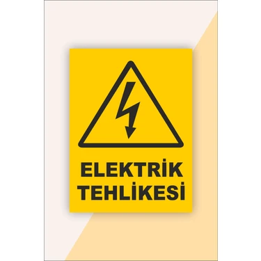 Karbon Soft Iş Güvenliği Uyarı Levhası Elektrik