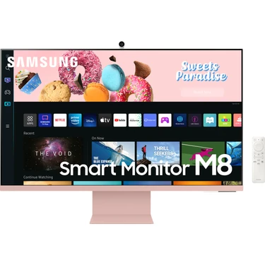 Samsung M8 LS32BM80PUUXUF 32" UHD (Type-C, Wifi, Bluetooth) Dahili Kameralı Yükseklik Ayarlı Smart