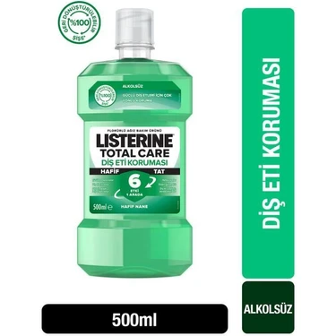 Listerine Diş ve Diş Eti Koruması Hafif Tat 500 ml Plak Oluşumunu Azaltan Etkili Ağız