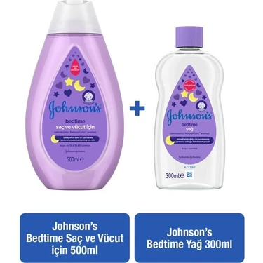 Johnson's Bedtime Saç ve Vücut Şampuanı 500 ml Doğal Bitkisel Özlü Göz Yakmayan