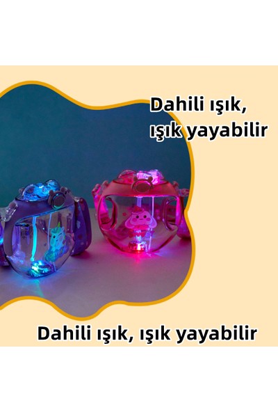 Puni 450 ml. Çocuk Su Bardağı Taşınabilir Hasır Sevimli Plastik Bardak + Kayış (Yurt Dışından)