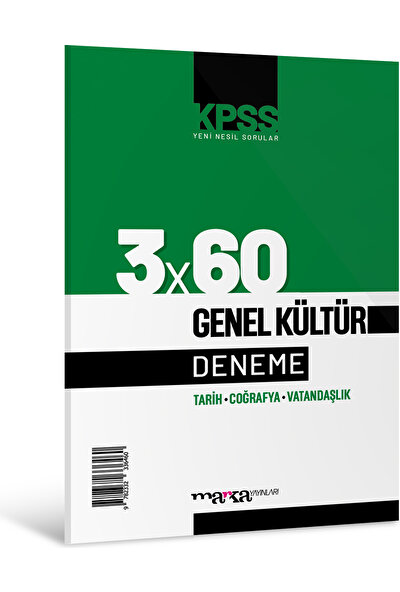 Marka Yayınları KPSS 2023 Genel Kültür 3×60 Deneme