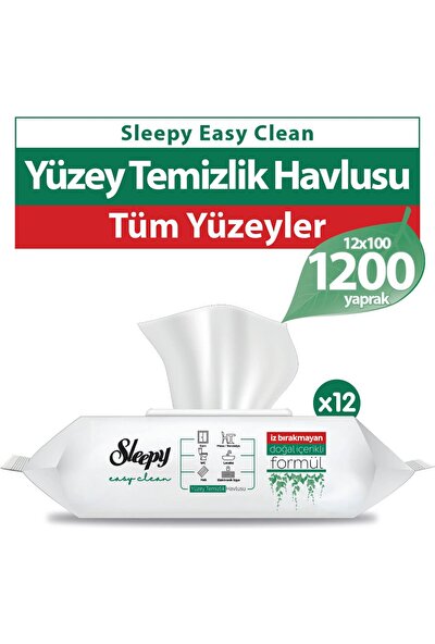 Sleepy Easy Clean Yüzey Temizlik Havlusu 12X100 (1200 Yaprak)