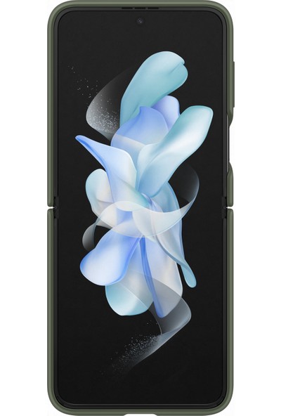 Samsung Galaxy Z Flip 4 Yüzüklü Silikon Kılıf - Haki - EF-PF721TGEGWW