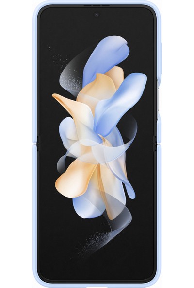 Samsung Galaxy Z Flip 4 Yüzüklü Silikon Kılıf - Mavi - EF-PF721TLEGWW