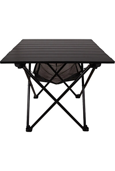 Funky Chaırs Black Çantalı Alüminyum Yüzey Katlanabilir Kamp Piknik Masası 50X50X50
