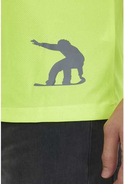 Adams Erkek Snowboard Baskılı Polyester Spor Tişört